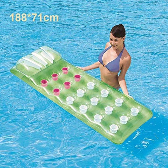 Adult Green 18 Pocket Fashion Pool Lounge 74in  NIB - Picture 2 of 7